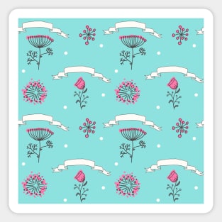 Elegance Seamless pattern with flowers Sticker